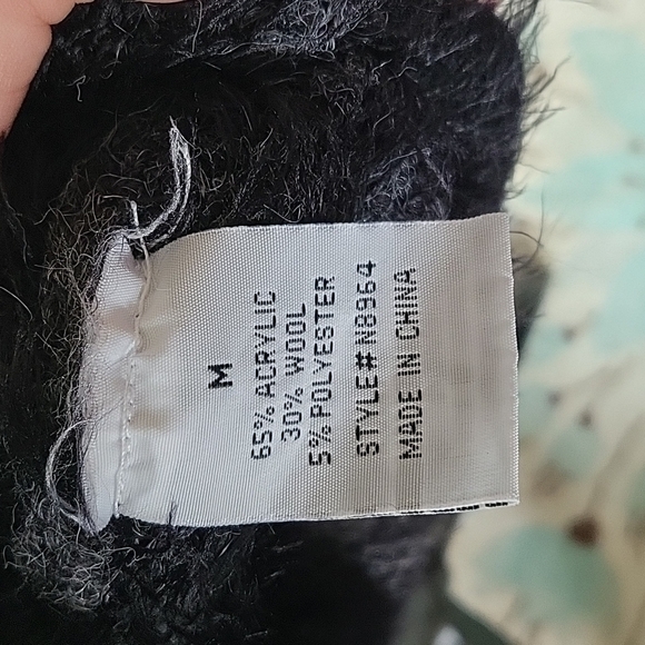 💚2xHP💚Nicole Alexander Wool Blend Super Soft Eyelash Grey and Black Cardigan - Picture 7 of 7